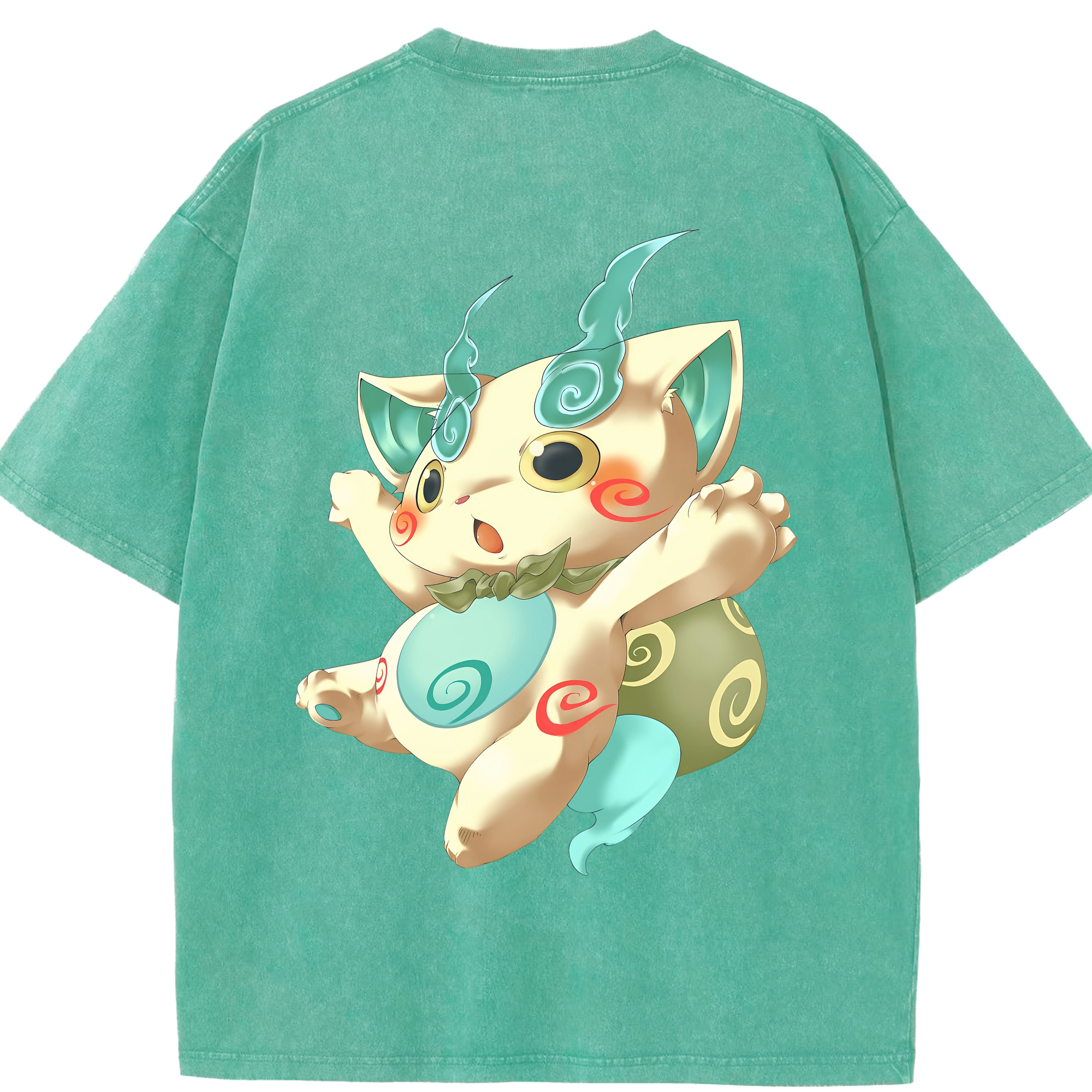 （画像用） 妖怪ウォッチ Yo-kai Watch 綿100% ヴィンテージ風 半袖Tシャツ（背面プリント）